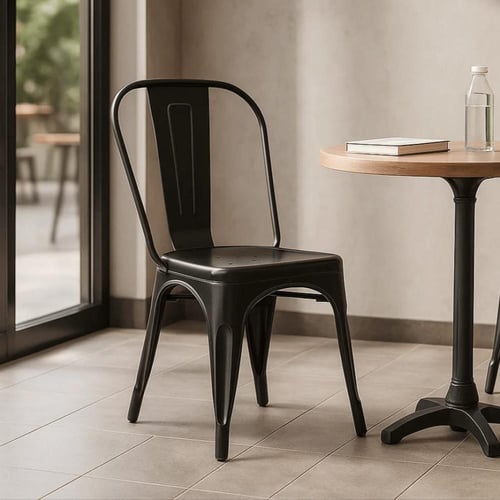 كرسي طعام وكافية حديد اسود IEASYD-1BLACK