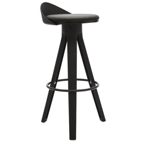 كرسي بار فايبر اسود بقاعدة ثابتة ZH060BLACK