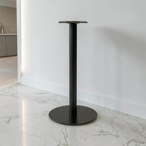 قاعدة طاولة بار كوفي و طعام دائرية مرتفعة لون اسود...