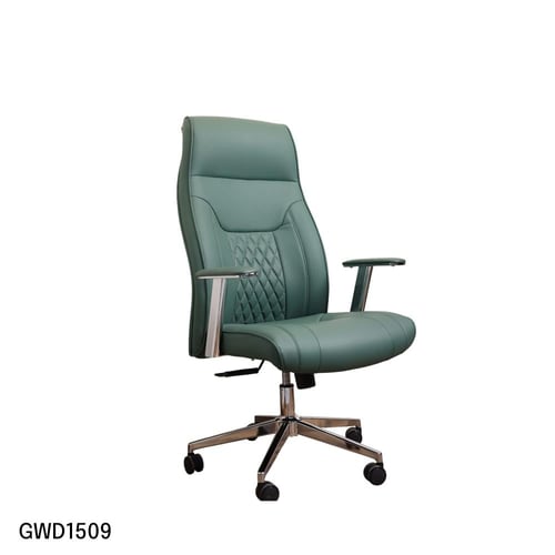 كرسي مكتبي جلد لون اخضر موديل رقم GWD1509GREEN