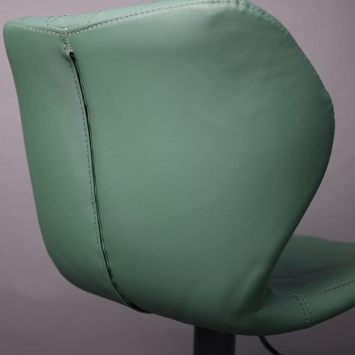 كرسي بار جلد اخضر غامق وقاعدة هيدروليك اسود CQ-869...