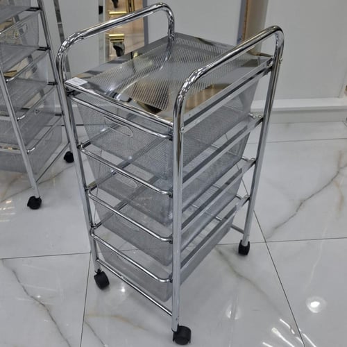 عربة اكسسوارات ولوازم الشعر 4ارفف شبك ستيل كامل TW...