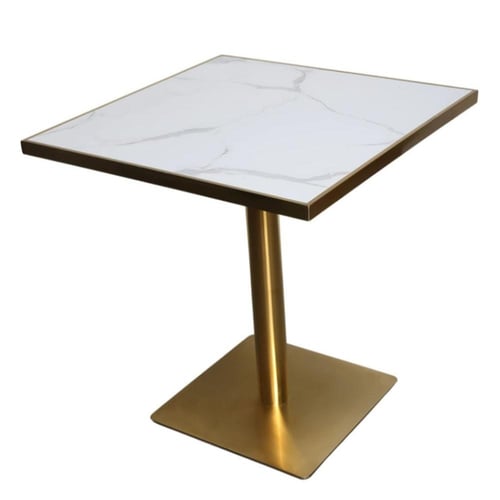 طاولة طعام وكافية فاخرة مربعه 70CM×70CM قاعدة ستيل...
