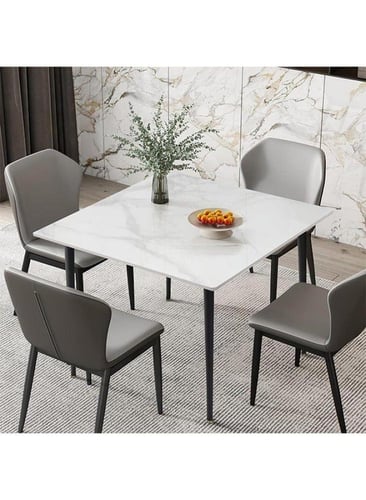 طاولة طعام سيراميك مربع ابيض MA25157 WHITE
