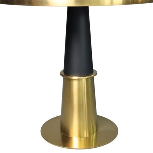 طاولة طعام فاخرة دائرية 80CM قاعدة ستيل ذهبي مع سط...