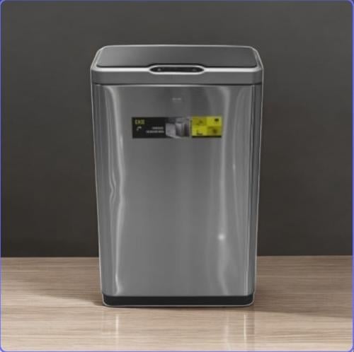 سلة مهملات EKO مستطيل بدعاسة ستيل فضي 20لتر EK9278...