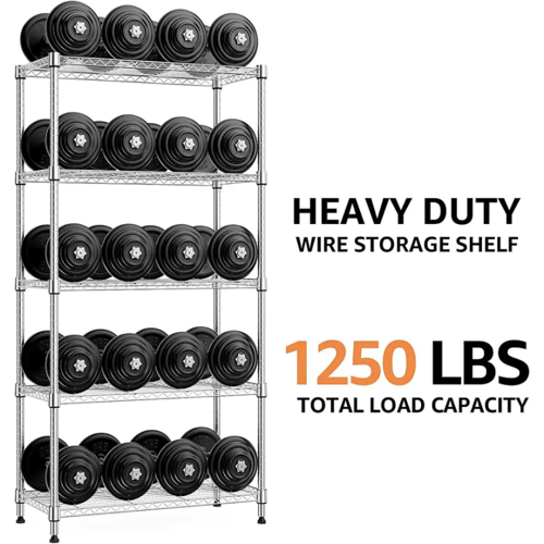 رفوف تخزين ستيل 4 ادوار يتحمل كل رف 250كجم مقاس 60...