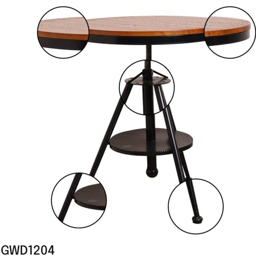 طقم طاولة طعام سطح خشبي دائري مع 3 كراسي شكل برميل...