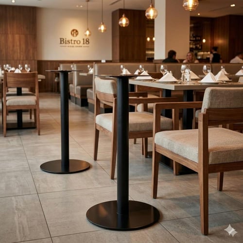 قاعدة طاولة بار كوفي و طعام دائرية مرتفعة لون اسود...