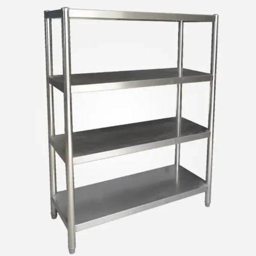 رفوف تخزين ستيل سادة 4 ادوار يتحمل كل رف 110كجم مق...