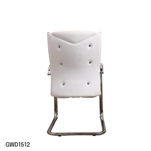 كرسي مكتبي ثابت جلد لون ابيض موديل رقم GWD1512WHIT...