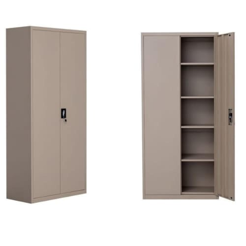 دولاب ملفات مكتبي حديد 2 ابواب 5ارفف مقاس 185×85×4...