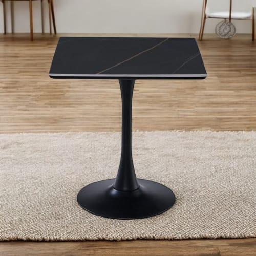 طاولة طعام سيراميك مربع اسود 3354 BLACK