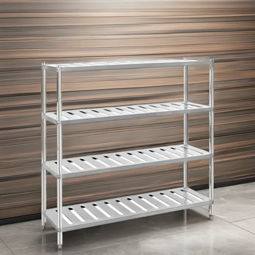 رفوف تخزين ستيل مفرز 4 ادوار يتحمل كل رف 110كجم مق...