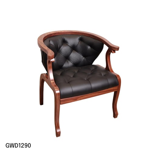 طقم طاولة ضيافة سطح خشبي دائري مع 2 كراسي جلد اسود...