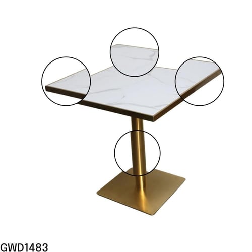 طاولة طعام وكافية فاخرة مربعه 70CM×70CM قاعدة ستيل...