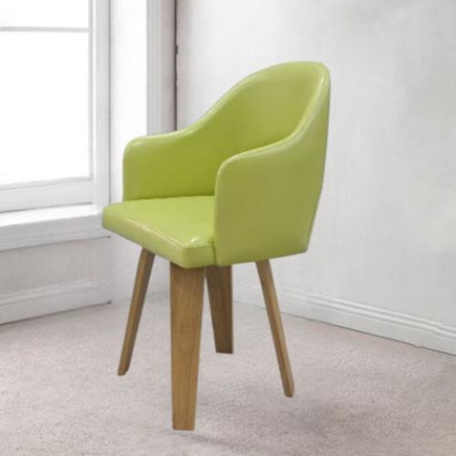 كرسي طعام وكافية خشب اسود مع جلد ابيض GWD1388