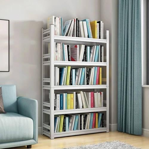 رفوف تخزين خشبية مع هيكل معدني لتحمل الاوزان 5ادوا...