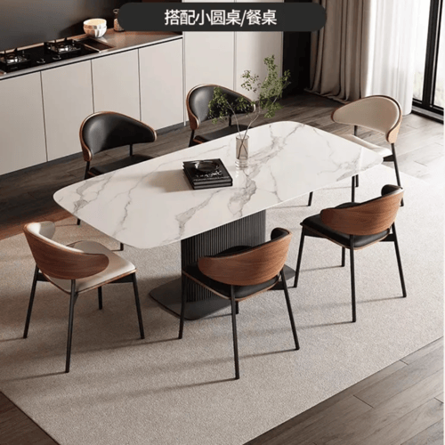 كرسي طعام وكافيه خشبي مع جلد بيج على رصاصي GWD1592...