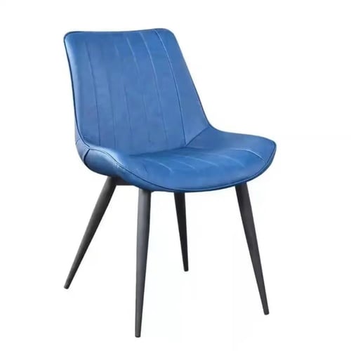 كرسي طعام و كافيه جلد ازرق IEASYS2BLUE
