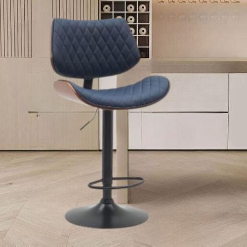 كرسي بار خشب مع جلد اسود قاعدة هيدروليك اسود SHC-0...