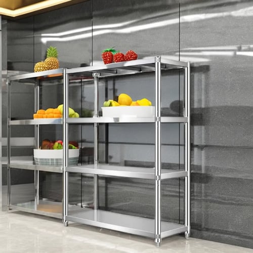 رفوف تخزين ستيل سادة 4 ادوار يتحمل كل رف 110كجم مق...