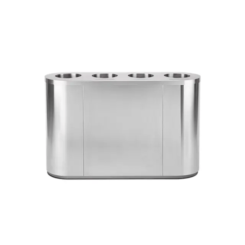 سلة مهملات خارجية ستانلس ستيل 4 فتحات GWD1345