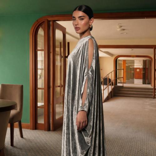 Light Green velvet dress