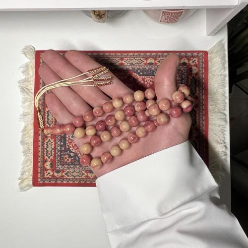فاتوران حياكة يدوية بيج وعنابي - باسكن