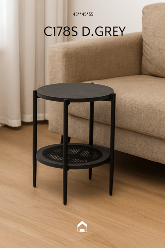 طاولة خدمة جانبية دائرية – تصميم أنيق وعصري 45×45×...