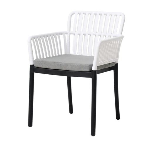 كرسي بلاستك عصري بتصميم شرائح مع وسادة مبطنة