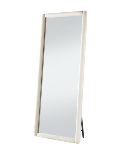 مرآة مستطيلة فاخرة بإطار مبطن