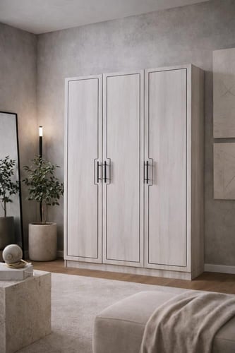 دولاب ملابس خشبي GREY بتقسيم داخلي – موفن هوم