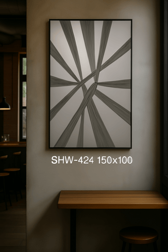 لوحة جدارية فنية الرمادية ثلاثي الأبعاد مقاسات متع...