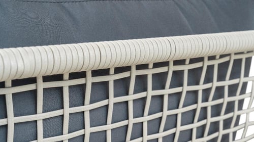 طقم جلسة خارجية رتان لـ 7 أشخاص مع طاولة وسط اللون...