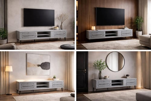 طاولة تلفزيون عصرية بلمسة خشبية فاخرة متوفر المقاس...