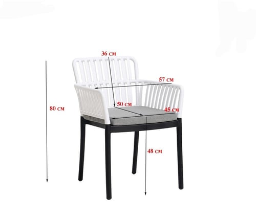 كرسي بلاستك عصري بتصميم شرائح مع وسادة مبطنة