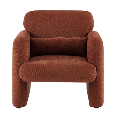 كرسي ليفا مفرد بلون طوبي دافئ بتصميم عصري ناعم