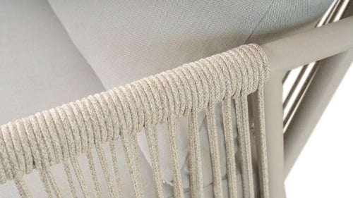 طقم جلسة خارجية ألمنيوم لـ 7 أشخاص مع طاولة وسط مت...