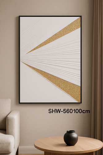 لوحة حائط فنية بتصميم الرقة والفخامة إطار أسود مقا...