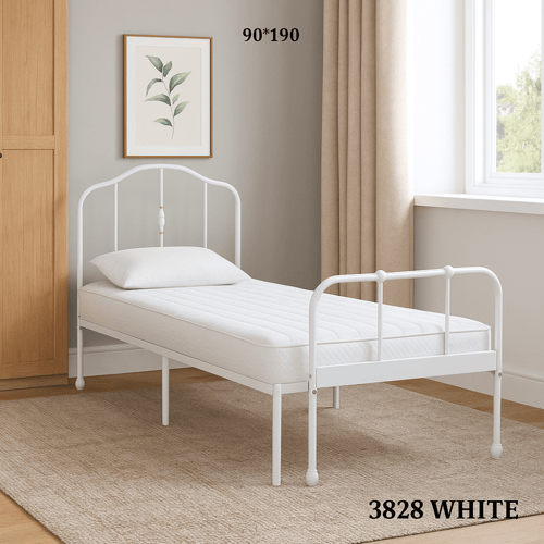 سرير حديدي بتصميم كلاسيكي أنيق يجمع بين البساطة وا...