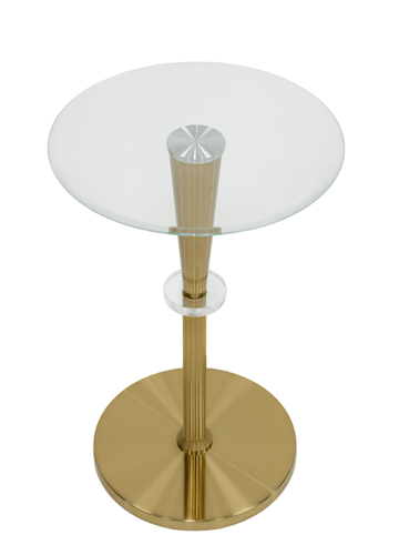 طاولة جانبية فاخرة بسطح زجاجي وقاعدة رخامية وألوان...