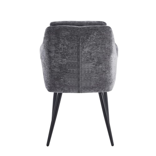 كرسي مبطن بقماش فاخر مع أرجل معدنية متعدد الالوان