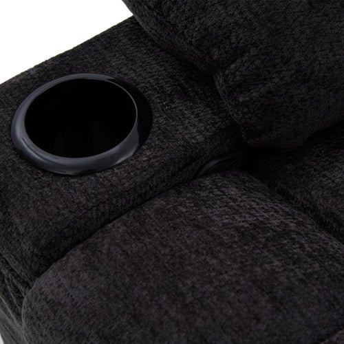 كرسي استرخاء دوّار فاخر مع مسند قدم وحامل أكواب مت...