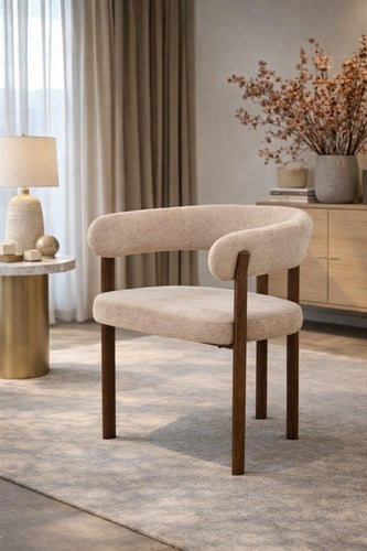 كرسي طعام فاخر مودرن بقماش متعدد الالوان