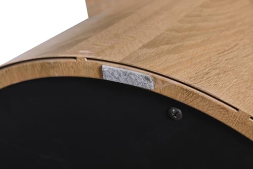 طاولة طعام سيراميك دائرية بقاعدة خشبية فاخرة مع كر...