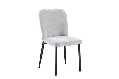 كرسي طعام مبطن بظهر مستقيم وألوان متعددة