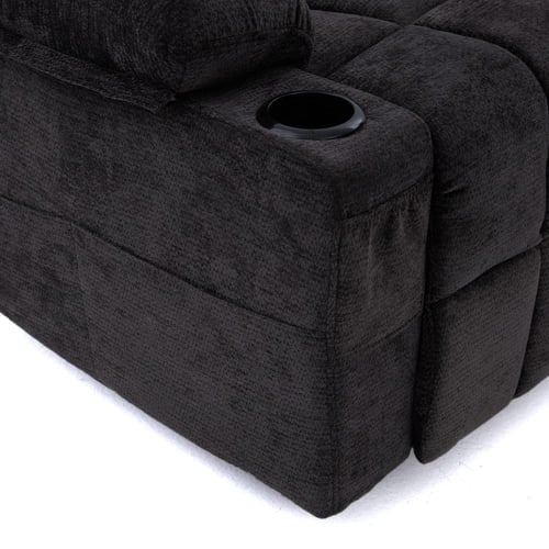 كرسي استرخاء دوّار فاخر مع مسند قدم وحامل أكواب مت...