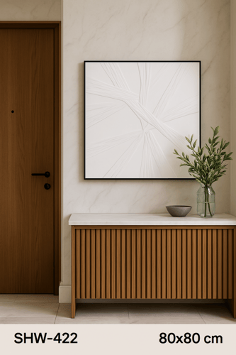 لوحة جدارية فنية البيضاء بإطار ذهبي او أسود مقاسات...