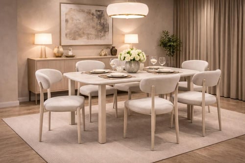 طقم جلسة خارجية راتان طبيعي بتصميم عصري مع طاولة و...